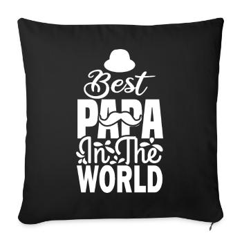 Best Dad in the World Gifts Father Christmas - Sofa pillowcase 17,3'' x 17,3'' (45 x 45 cm) - black - Front