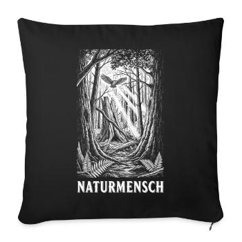 Nature Homme Randonnée Montagne - Housse de coussin décorative 45 x 45 cm - noir - Devant