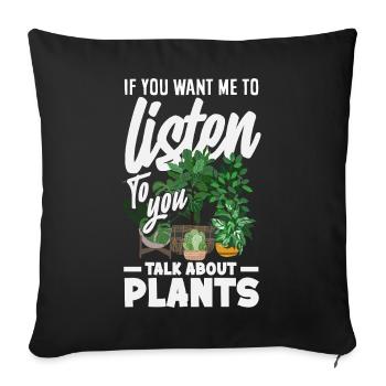 Garden & Plant Lovers Gifts - Sofa pillowcase 17,3'' x 17,3'' (45 x 45 cm) - black - Front