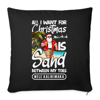 Mele Kalikimaka Hawaiian Christmas - Sofa pillowcase 17,3'' x 17,3'' (45 x 45 cm) - black - Front