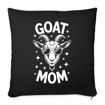 Dictions de chèvre Chèvres Drôle de cadeau de chèvre - Housse de coussin décorative 45 x 45 cm - noir - Devant