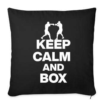 RESTE CALME ET BOXE, PUISSANCE DE COMBATTANT ! MMA OKTAGON w - Housse de coussin décorative 45 x 45 cm - noir - Devant