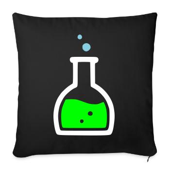 Poisonous Potion Green - Sofa pillowcase 17,3'' x 17,3'' (45 x 45 cm) - black - Front