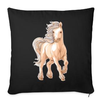 Horse Pony - Sofa pillowcase 17,3'' x 17,3'' (45 x 45 cm) - black - Front
