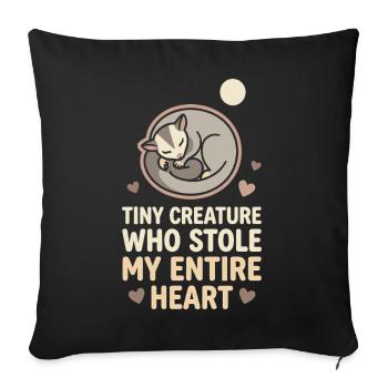Maman Sugar Glider Amante des animaux exotiques - Housse de coussin décorative 45 x 45 cm - noir - Devant