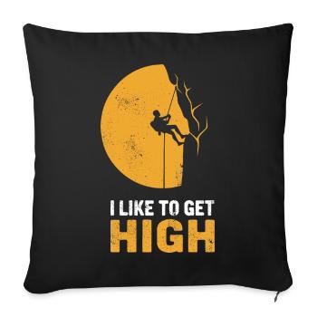 Lunar Rope Climber - Sofa pillowcase 17,3'' x 17,3'' (45 x 45 cm) - black - Front