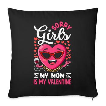 Retro Heart Valentine's Day Design Love - Sofa pillowcase 17,3'' x 17,3'' (45 x 45 cm) - black - Front