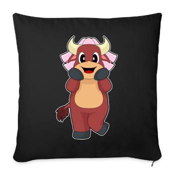 Stier Braut Schleier Hochzeit - Sofakissenbezug 45 x 45 cm - Schwarz - Vorne