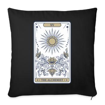 Spirituality XV The Alchemist Sacred Geometry - Sofa pillowcase 17,3'' x 17,3'' (45 x 45 cm) - black - Front