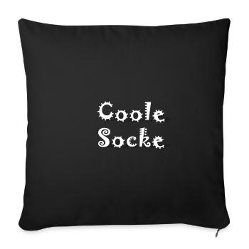 Coole Socke - Sofakissenbezug 45 x 45 cm - Schwarz - Vorne