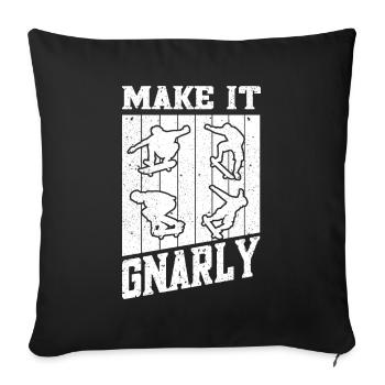 Skateboard Art For Boys Girls Men Skateboard Gifts - Sofa pillowcase 17,3'' x 17,3'' (45 x 45 cm) - black - Front