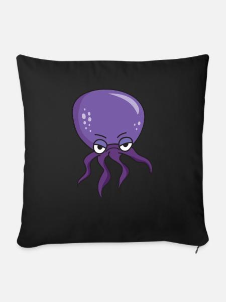 Octopus Giant octopus inkfish tentacle sea - Sofa pillowcase 17,3'' x 17,3'' (45 x 45 cm) - black