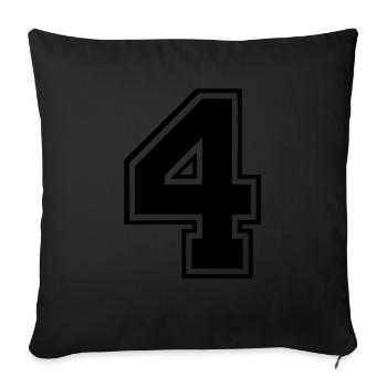 vier - Sofa pillowcase 17,3'' x 17,3'' (45 x 45 cm) - black - Front
