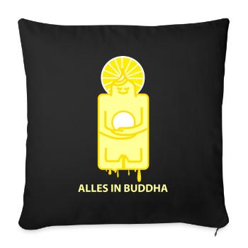 All in butter - Sofa pillowcase 17,3'' x 17,3'' (45 x 45 cm) - black - Front