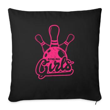 Bowling Girls - Housse de coussin décorative 45 x 45 cm - noir - Devant