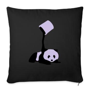 Baby Panda Art - Sofa pillowcase 17,3'' x 17,3'' (45 x 45 cm) - black - Front