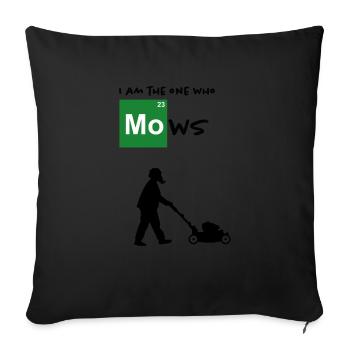 Je suis celui qui tond / Tondeuse à gazon avec masque - Housse de coussin décorative 45 x 45 cm - noir - Devant