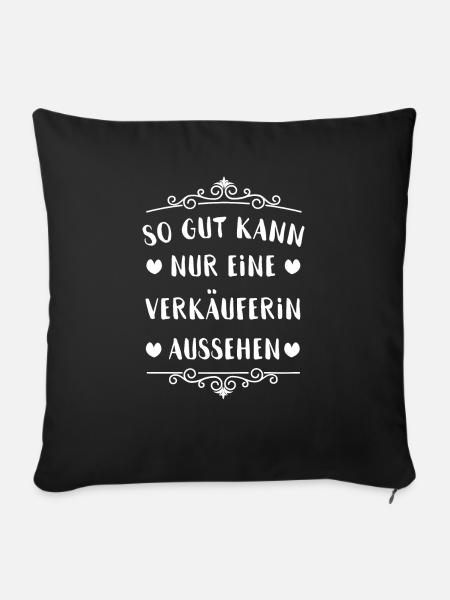 Verkäuferin - Sofakissenbezug 45 x 45 cm - Schwarz
