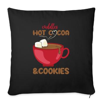 Cadeaux de Noël Noël - Housse de coussin décorative 45 x 45 cm - noir - Devant