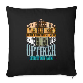 Optiker Augenoptiker - Sofakissenbezug 45 x 45 cm - Schwarz - Vorne