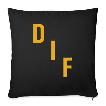 Degerfors - Sofa pillowcase 17,3'' x 17,3'' (45 x 45 cm) - black - Front