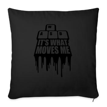 c’est ce qui m’émeut - Housse de coussin décorative 45 x 45 cm - noir - Devant