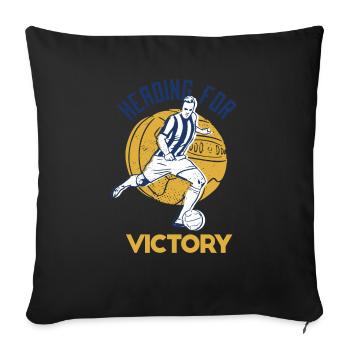 Heading For Victory Retro Cool Football Designs - Sofa pillowcase 17,3'' x 17,3'' (45 x 45 cm) - black - Front