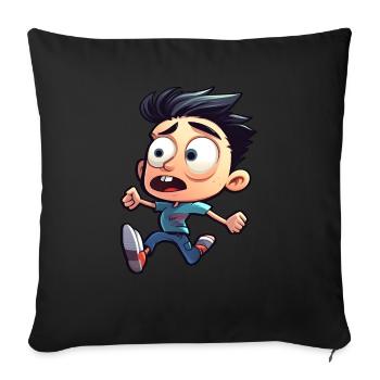 Fantastical Figures - Sofa pillowcase 17,3'' x 17,3'' (45 x 45 cm) - black - Front