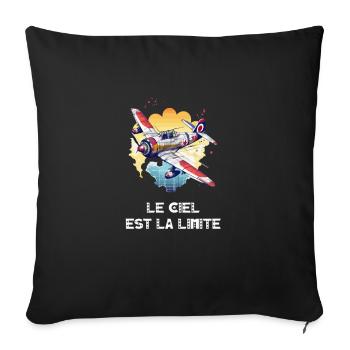 Le ciel est la limite - Housse de coussin décorative 45 x 45 cm - noir - Devant