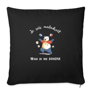 Je suis maladroit - Housse de coussin décorative 45 x 45 cm - noir - Devant