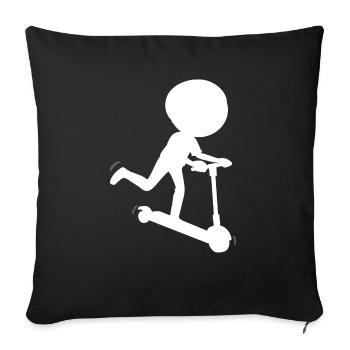 E-Scooter Roller Scooter - Housse de coussin décorative 45 x 45 cm - noir - Devant