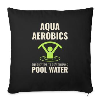 Aquagym Fitness aquatique Aqua Exercice - Housse de coussin décorative 45 x 45 cm - noir - Devant