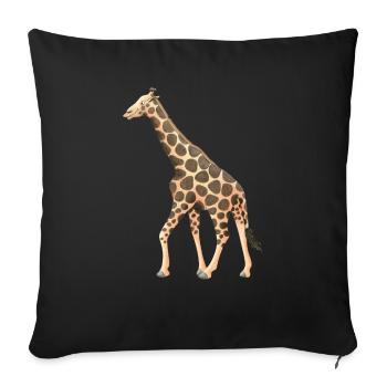 Giraffe - Sofakissenbezug 45 x 45 cm - Schwarz - Vorne