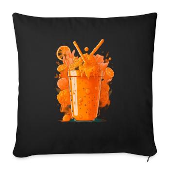 Orange Cocktail - Sofa pillowcase 17,3'' x 17,3'' (45 x 45 cm) - black - Front