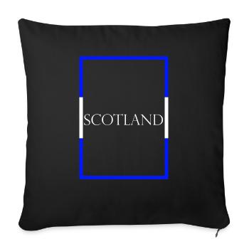 Scotland Scotland Statement Lettering with Flag - Sofa pillowcase 17,3'' x 17,3'' (45 x 45 cm) - black - Front
