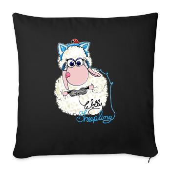 Wolly Sheepling gambles - Sofa pillowcase 17,3'' x 17,3'' (45 x 45 cm) - black - Front