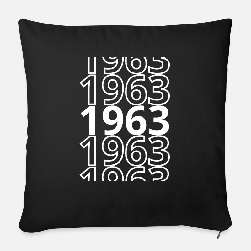 1963 1963 1963 - Sofakissenbezug 45 x 45 cm - Schwarz