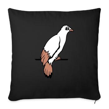 Bird Raven Dove Sitting Cable Hawk Eagle Birdie - Sofa pillowcase 17,3'' x 17,3'' (45 x 45 cm) - black - Front