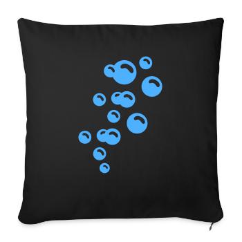 Blasen / bubbles (1c) - Sofakissenbezug 45 x 45 cm - Schwarz - Vorne