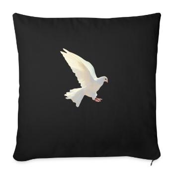 White Dove - Sofa pillowcase 17,3'' x 17,3'' (45 x 45 cm) - black - Front