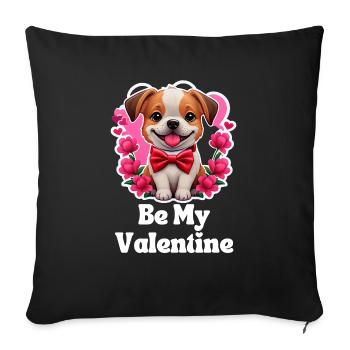 Be My Valentine - Sofa pillowcase 17,3'' x 17,3'' (45 x 45 cm) - black - Front
