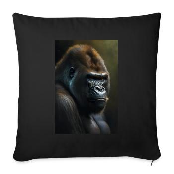 Gorilla Monkey Cool - Housse de coussin décorative 45 x 45 cm - noir - Devant