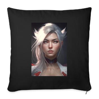 Anime Girl Anime Girl Waifu Otaku Beautiful - Housse de coussin décorative 45 x 45 cm - noir - Devant