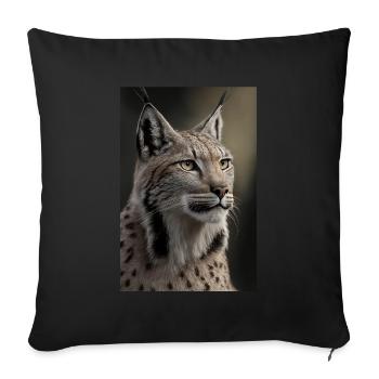 Lynx Wildcat - Sofa pillowcase 17,3'' x 17,3'' (45 x 45 cm) - black - Front