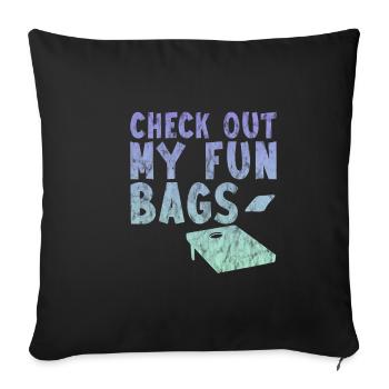 Check Out My Fun Bags 3 - Sofakissenbezug 45 x 45 cm - Schwarz - Vorne