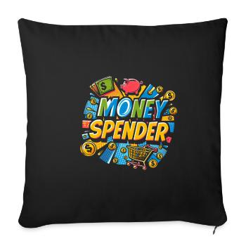 Money Spender 7 - Sofakissenbezug 45 x 45 cm - Schwarz - Vorne