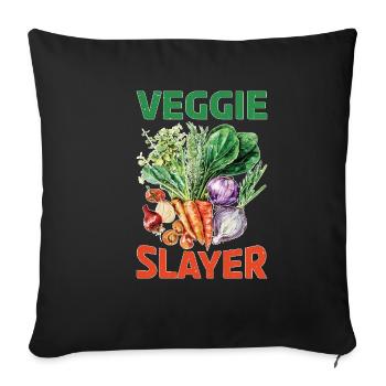 Veggie Slayer - Sofakissenbezug 45 x 45 cm - Schwarz - Vorne