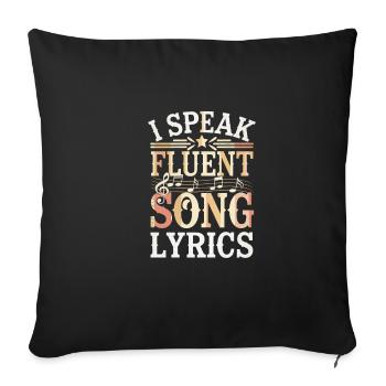 I Speak Fluent Song Lyrics 13 - Sofakissenbezug 45 x 45 cm - Schwarz - Vorne