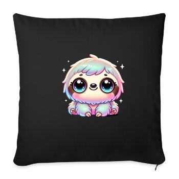 Super Cute Kawaii Baby Sloth - Sofakissenbezug 45 x 45 cm - Schwarz - Vorne