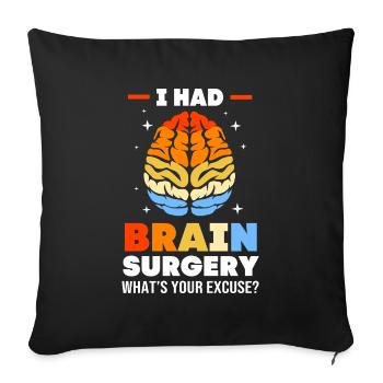 Anévrisme cérébral - Housse de coussin décorative 45 x 45 cm - noir - Devant